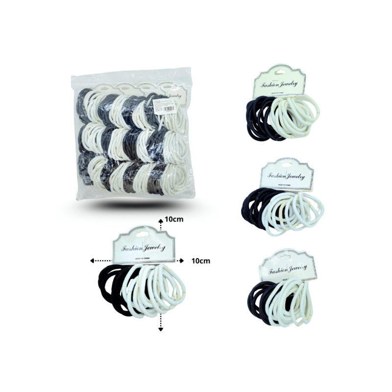 liga colores blanco y negro set 18pzas C/12 23170