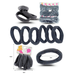 dona corrugada jumbo negra set 6 pzas C/12 EEO288b