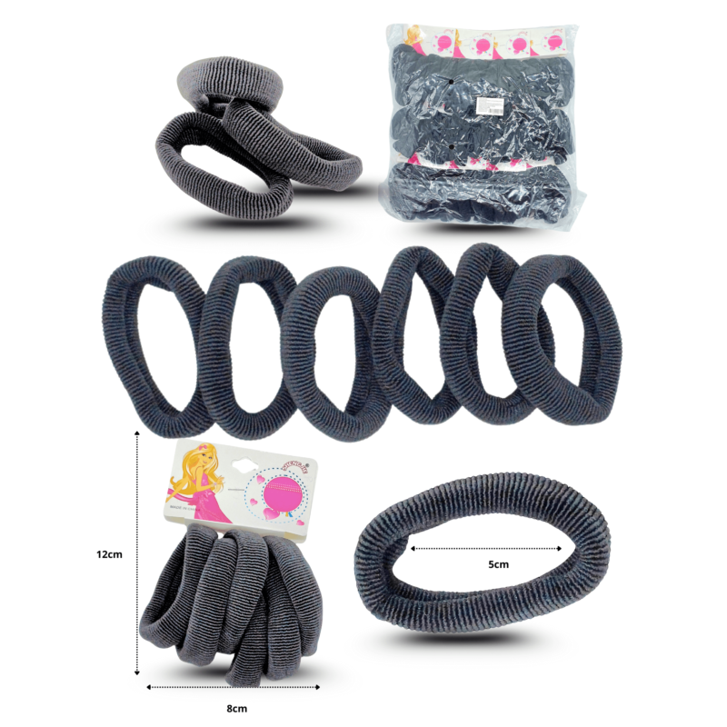 dona corrugada jumbo negra set 6 pzas C/12 EEO288b