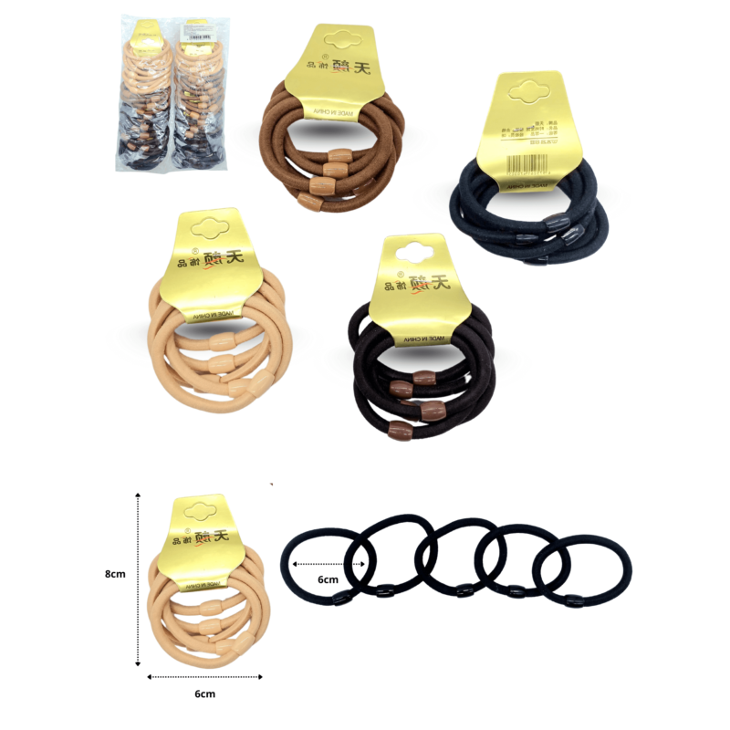 liga licra con decoración colores tierra set 5 pzas C/12 4A-12