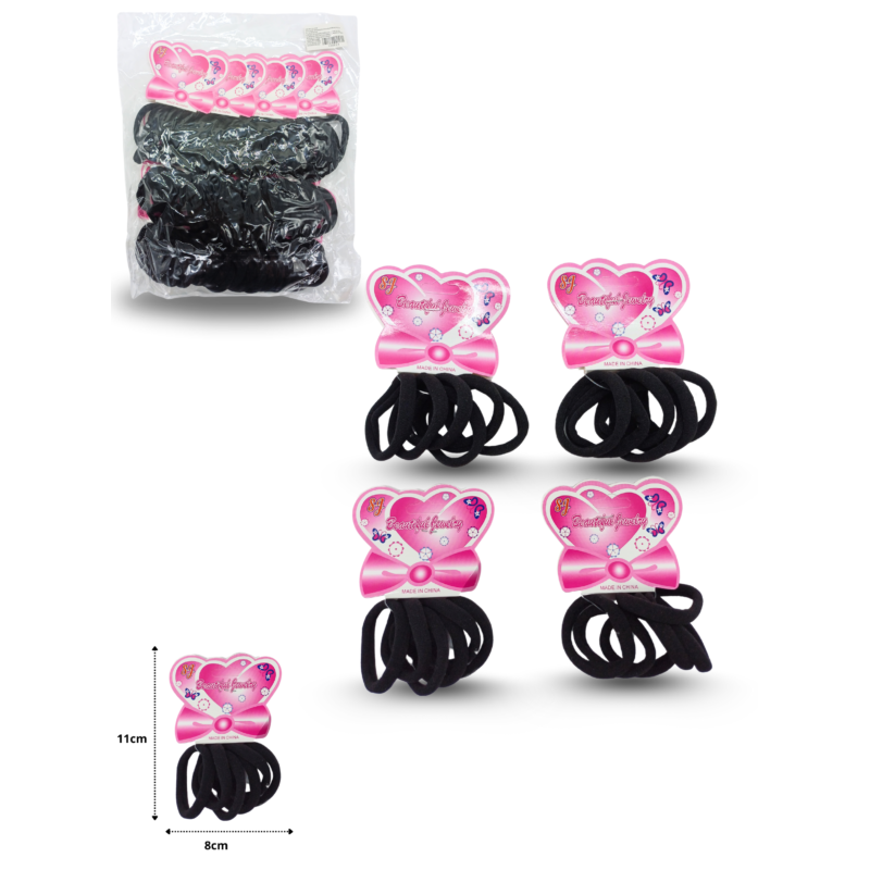 liga licra negra 5.5cm set 6 pzas C/12 EEO064