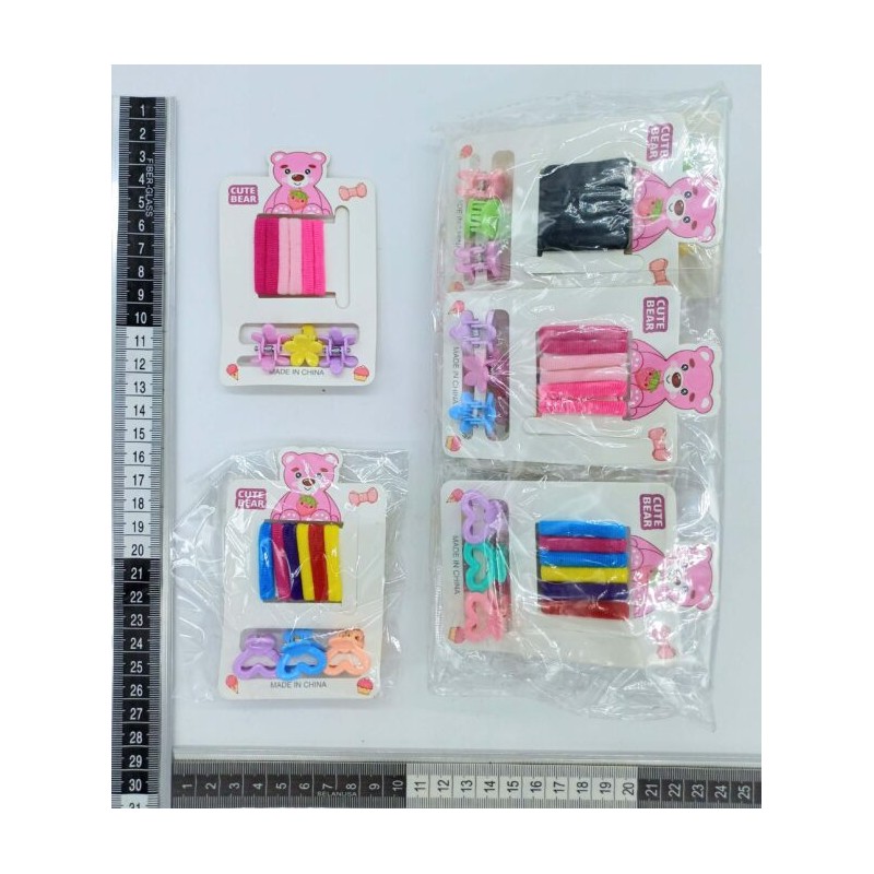 ligas con piojitos set cute bear C/12 K-97