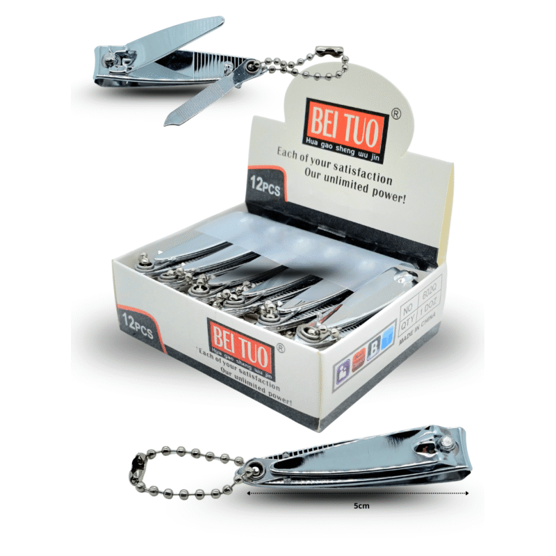 cortaúñas chico liso con cadena y lima BEI TUO C/12 GNC-69