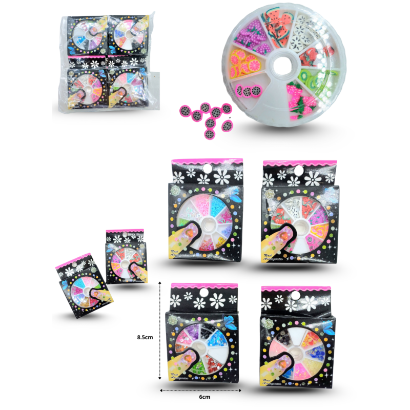 decoración para uñas carrusel C/12 ZB-0046