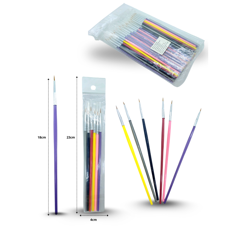 pincel para decoración set 5 pzas C/12 YOU13-B4