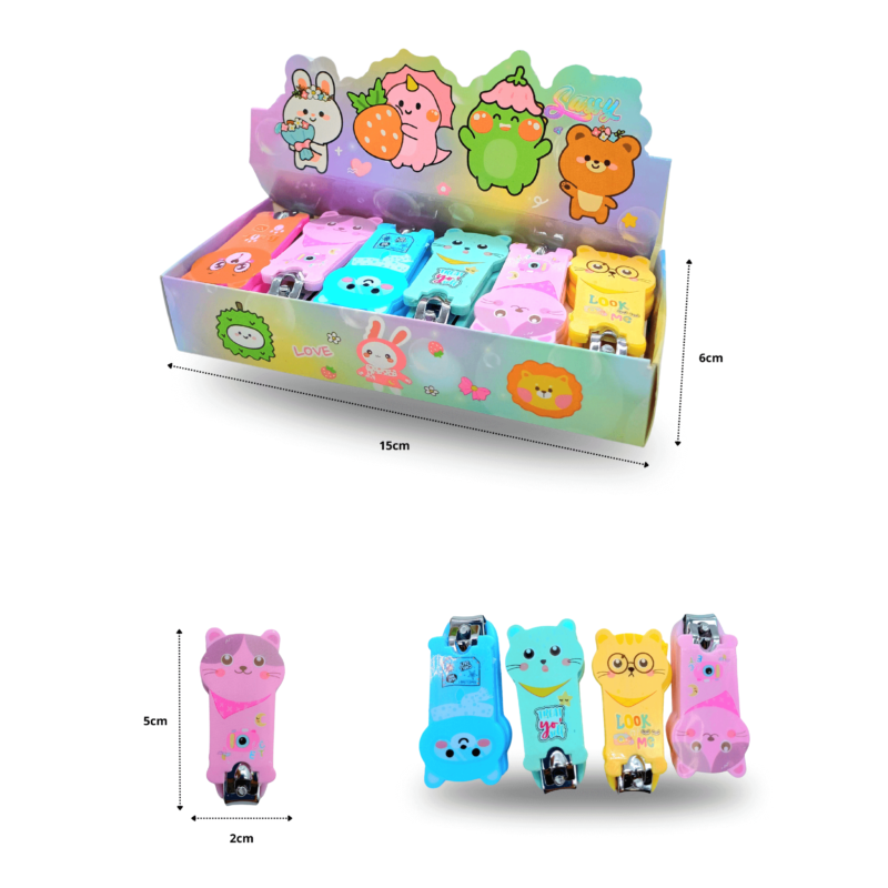 corta uñas infantil animales surtidos C/12 24ZH-40