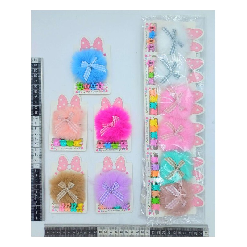 pico pompón con piojitos multicolor C/12 24ZD-31