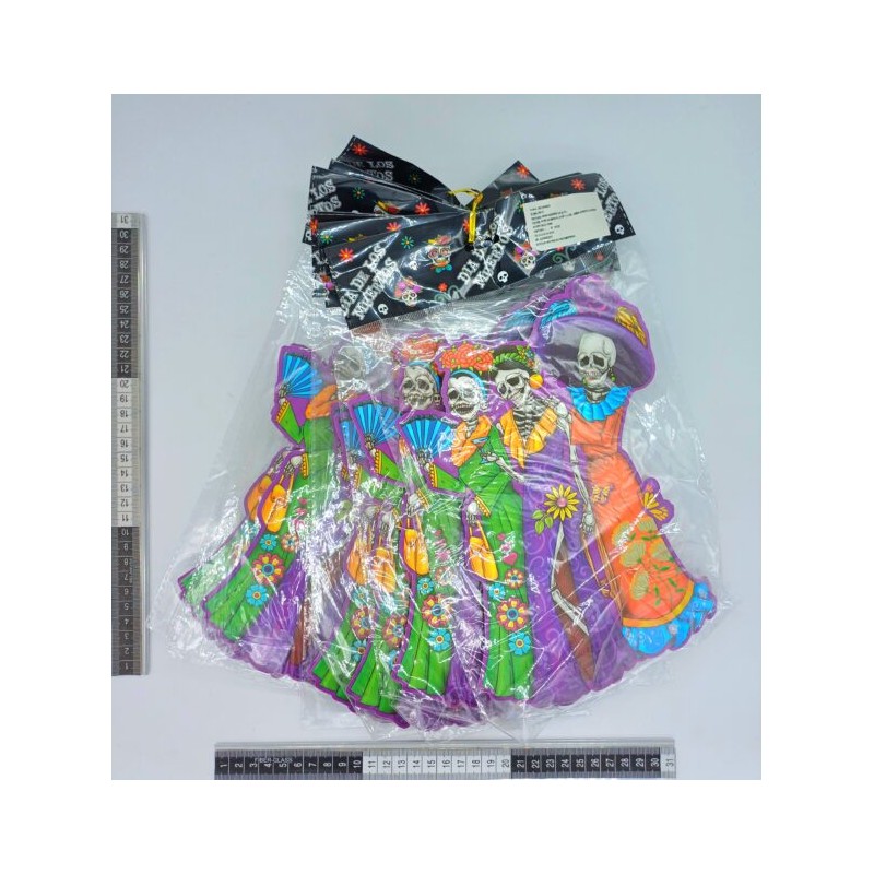 carton decorado trio de catrinas C/10 Q-15