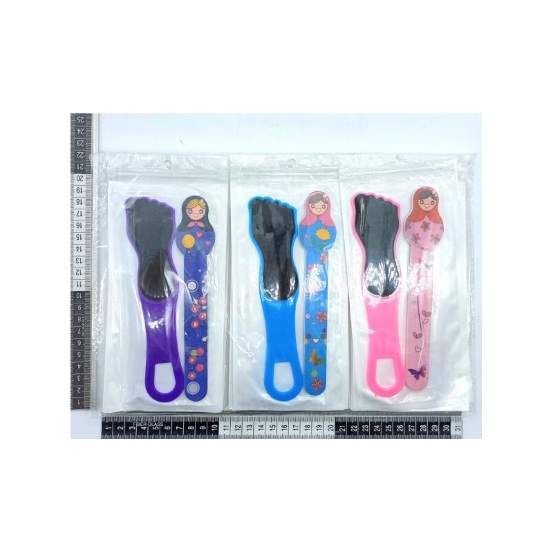 set para pedicure con lima figura matryoshka variedad de colores C/12 24H-116