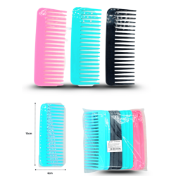 peine plástico dientes anchos para desenredar 15.5x6cm C/12 G1394