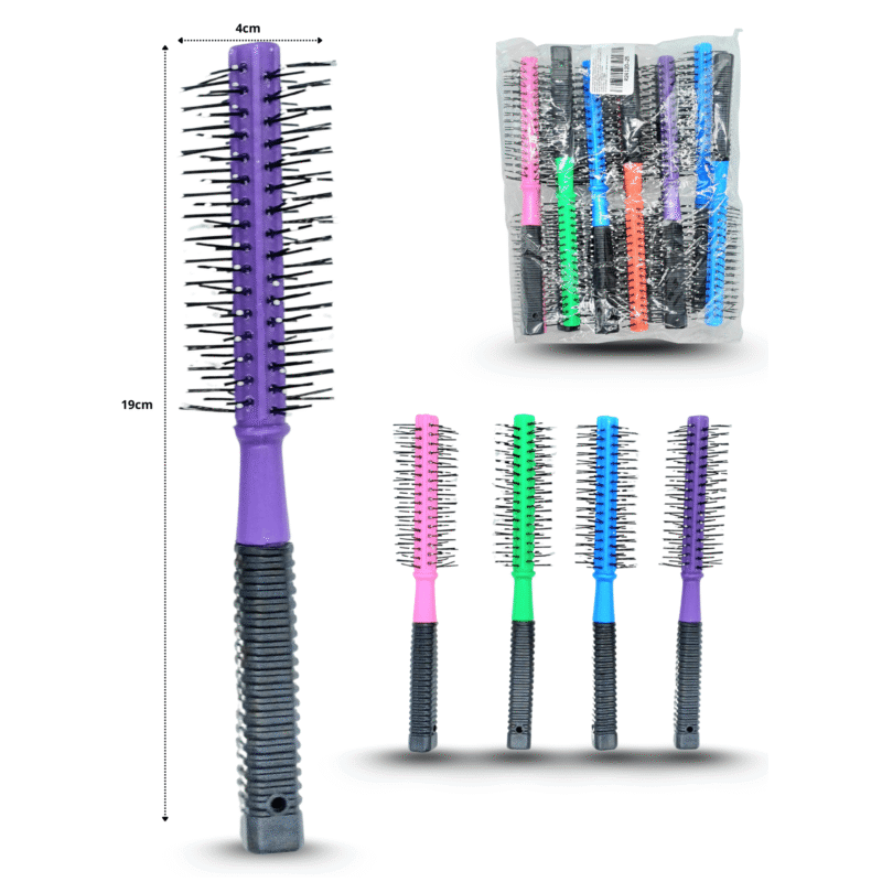 cepillo redondo mango colores C/12 R2412D-25