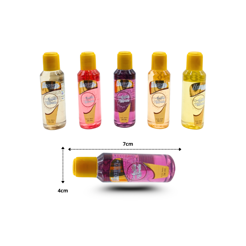 aceite natural 34 ml surtido almendras, mamey, uva, argán y coco C/25 heaven RUVA