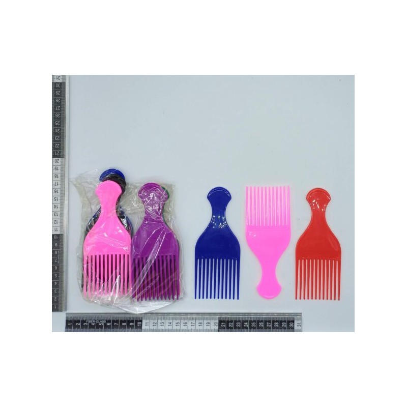 peine de plástico para afro variedad de colores C/12 G1230