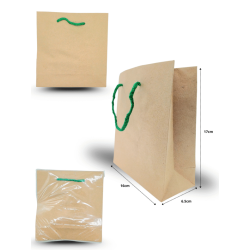 bolsa CD Kraft 16cmx17cmx6.5cm C/12 CRS TRS