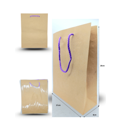 bolsa mediana kraft 21cmx27cmx8cm C/12 CRS TRS