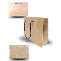 bolsa boutiquera kraft 20 22.5cmx17cmx7cm C/12 CRS TRS