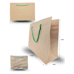 bolsa boutiquera kraft 22 31cmx23cmx10cm C/12 CRS TRS