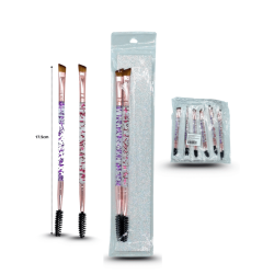 pincel con cepillo para ceja set 2 pzas C/12 XL37-17