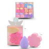 esponja bombón mini y esponja flor en caja set 2 pzas C/12 M338-3H-16