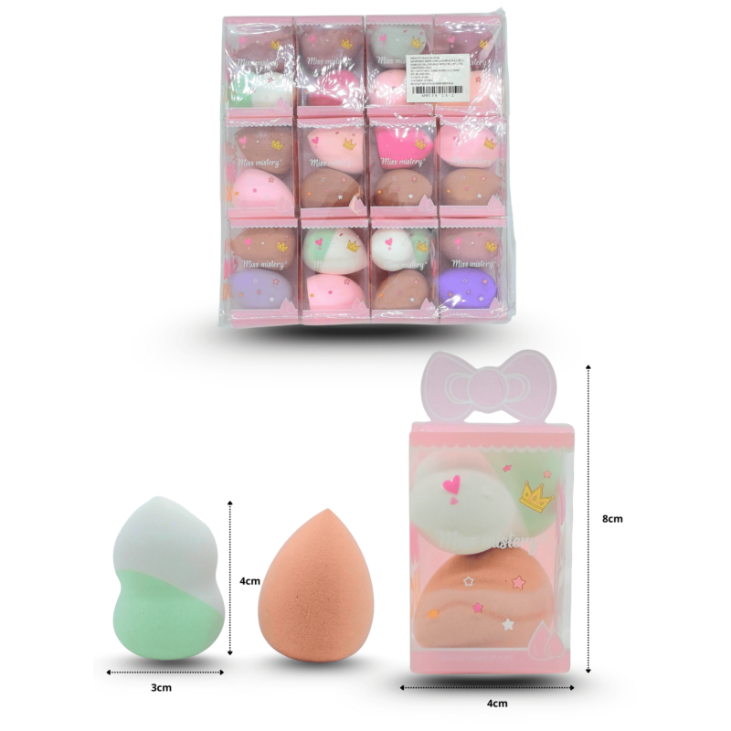 esponja bombón set 2 pzas C/12 MW338-2A-2