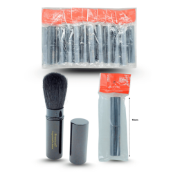 brocha cosmética retractil negra C/12 beauty all