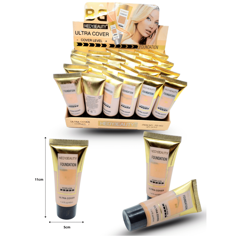 maquillaje liquido full cover C/24 1H-4 o FD-003 o H-13