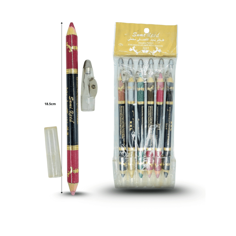 lápiz delineador grueso doble punta con sacapuntas C/6 jerdanna