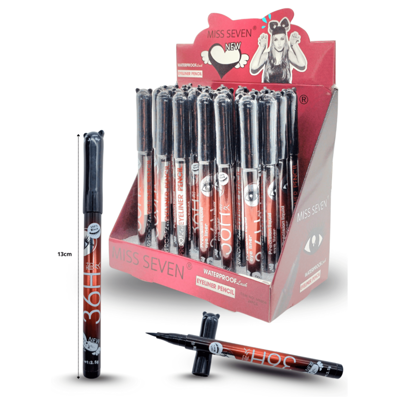 delineador tipo plumón MISS SEVEN C/24 HYX-800 o MS854