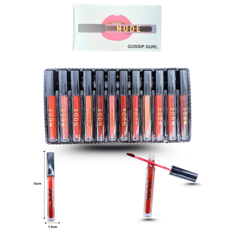 lip gloss colores carmin gossip gurl C/12 HCC-122