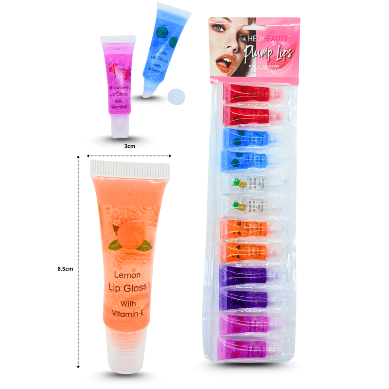 gloss frutal con diamantina en tira C/12 M67-2H-6