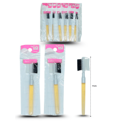 peine y cepillo para ceja y pestaña empacado individual C/12 YOLEYA