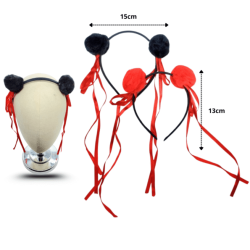 diadema Nesha infantil pompón con listón C/12 25E-69