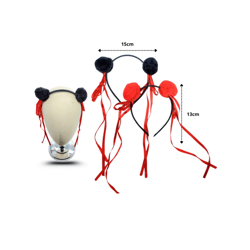 diadema Nesha infantil pompón con listón C/12 25E-69