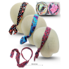 diadema ancha con listón tela variedad de estampados C/12 6A-42