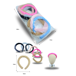 diadema peluche 2cm C/12 24ZI-79