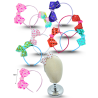 diadema infantil con moño variedad de estampados C/12 24D-100