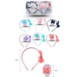 set diadema con moño y picos variedad de colores C/12 GF248F-11 o 24S-34