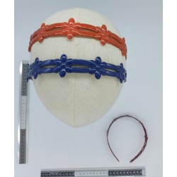 diadema con flores multicolor C/12 EE2420