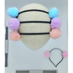 diadema pompón colores surtidos C/12 24ZD-37