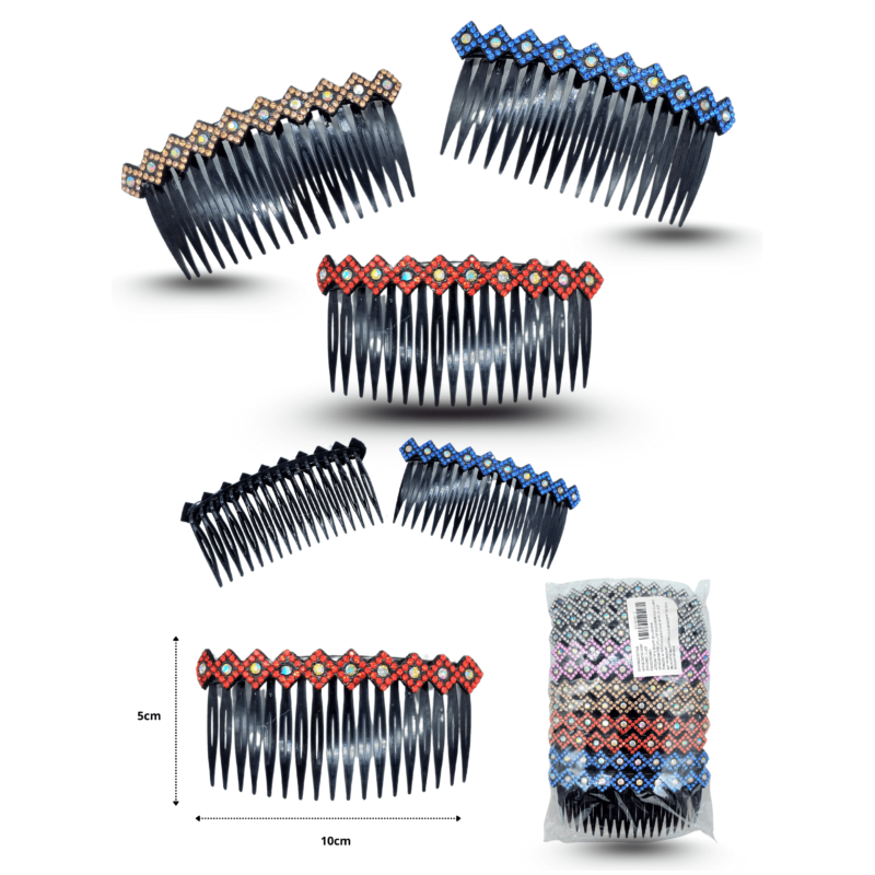 peineta brillos de colores C/12 EEO046-2