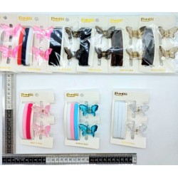 pinza mariposa cristal par con 3 liga licra set 5 pzas C/12 XL29-49