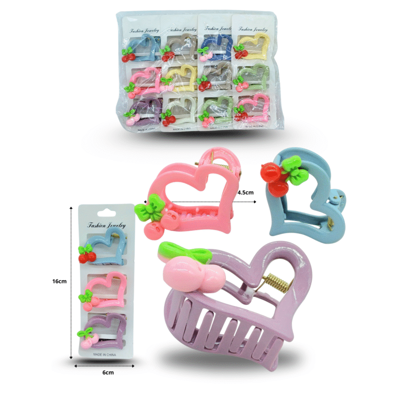 pinza corazón con cerezas C/12 25I-8