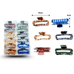 pinza rectangular moteada 9cm C/12 EEO1031