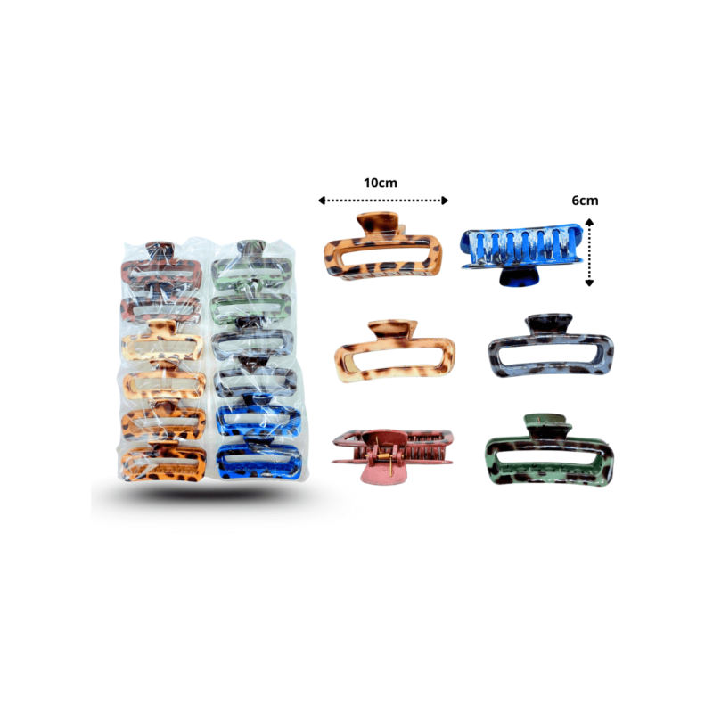 pinza rectangular moteada 9cm C/12 EEO1031