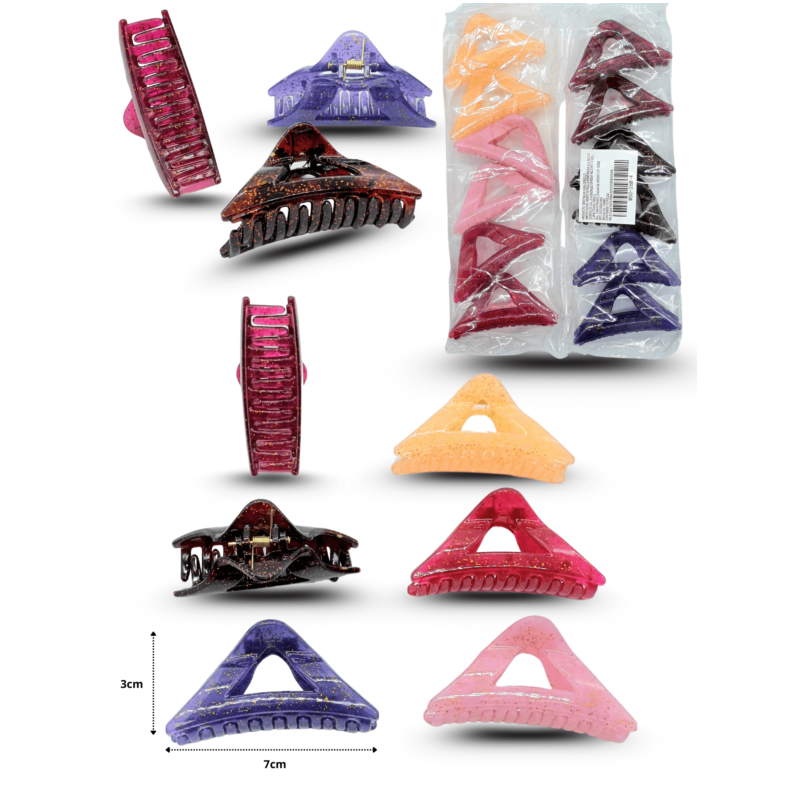 pinza triangulo hueco jaspeada 7.5cm C/12 M50-26B-4