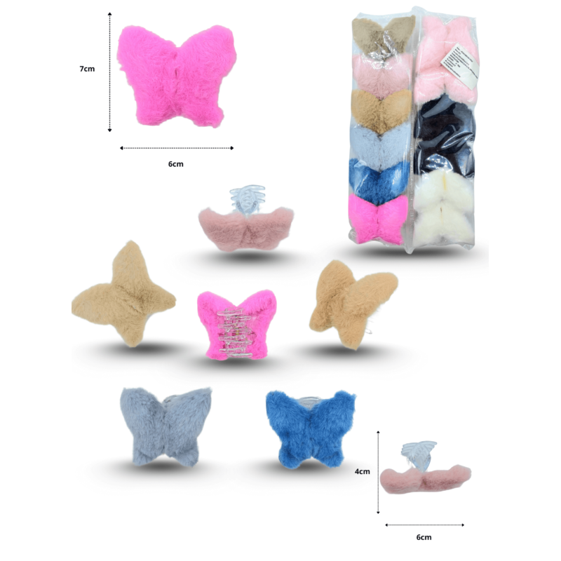 pinza mariposa peluche C/12 25A-9