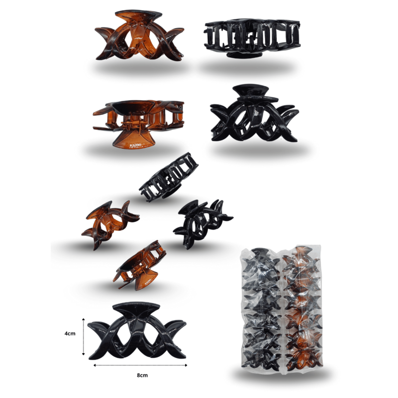 pinza XXX carey y negra 9cm C/12 EEO23160