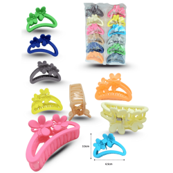 pinza arco doble flor mate 6cm C/12 EEO701