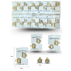 pinza metálica con brillos set 2 pzas C/12 5A-27