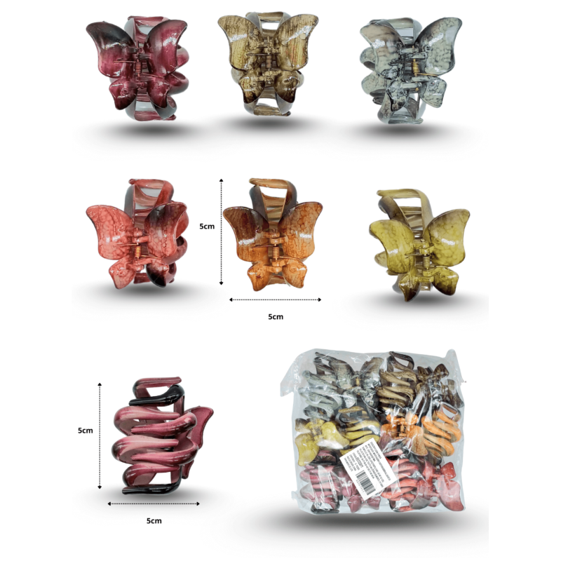 pinza mariposa colores ocre 5cm C/12 EEO23011